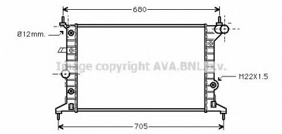 AVA QUALITY COOLING ol2219 -  Радиатор, охлаждение двигателя